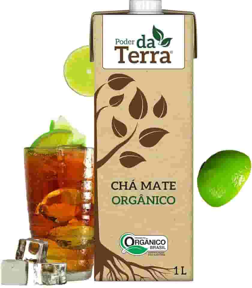 PODER DA TERRA - Mate Orgânico Tradicional - Bebida Natural, Sem Conservantes, Sem Glúten - Ingredientes Naturais - 1L