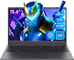 Coolby Laptop Windows 11 De 15,6 Polegadas, 12 Gb De Ram/Ssd De 256 Gb, Tela Ips De 1920 X 1080, Computador Laptop Intel N95 (Beats N5095) Quad Core, Suporte A Impressão Digital, Wifi 5, Bt