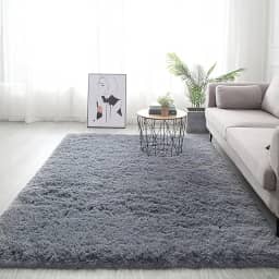 Tapete Felpudo 1,40 X 2,00 Peludo 40mm de Pelagem - Cinza Mesclado.