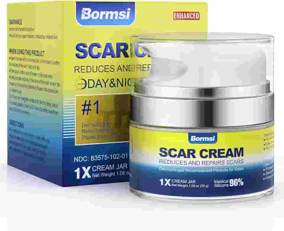 Creme para cicatrizes, gel ativo de silicone dimeticona para cicatrizes antigas para cicatrizes cirúrgicas, estrias, queimaduras, queloides, tratamento para acne, 30 g