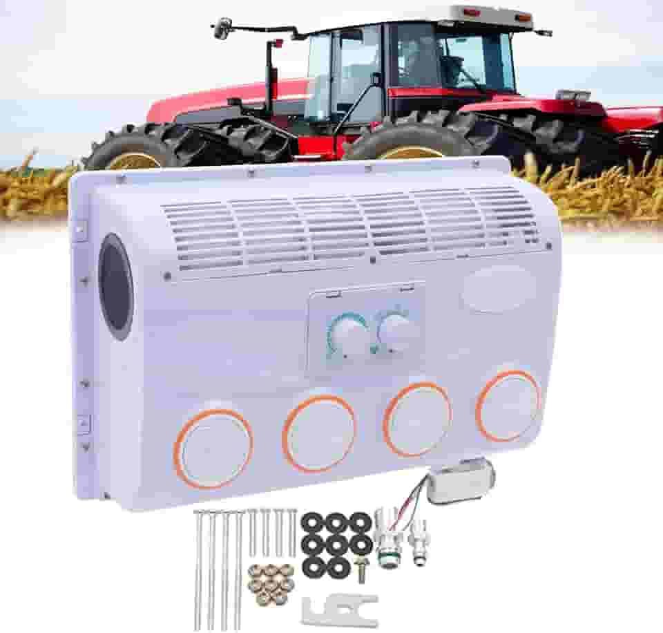 KKSOUFX Ar-Condicionado Automotivo 12v/24v Cc, Resfriamento RáPido E Baixo RuíDo, Ar-Condicionado De Teto Para Rv, RotaçãO De 360° Para Rvs, ôNibus E Tratores