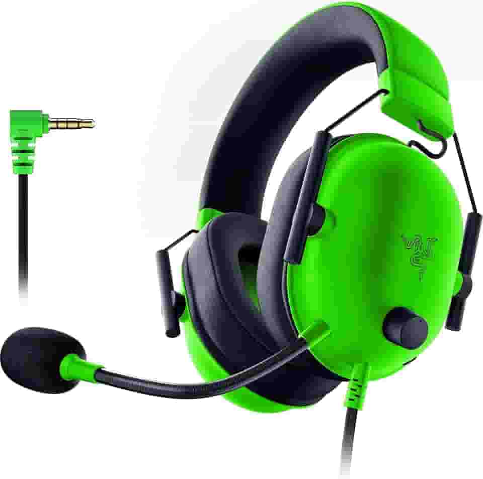 Razer Fone de ouvido para jogos BlackShark V2 X: Som surround 7.1 - Drivers de 50 mm - Almofada de espuma de memória - para PC, PS4, PS5, Switch - Conector de áudio de 3,5 mm - Verde