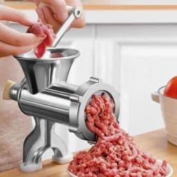 MOEDOR DE CARNE MANUAL Nº10 EM FERRO FUNDIDO – MOEDOR DOMÉSTICO VERSÁTIL PARA CARNES, LEGUMES E EMBUTIDOS COM MANIVELA FÁCIL DE LIMPAR