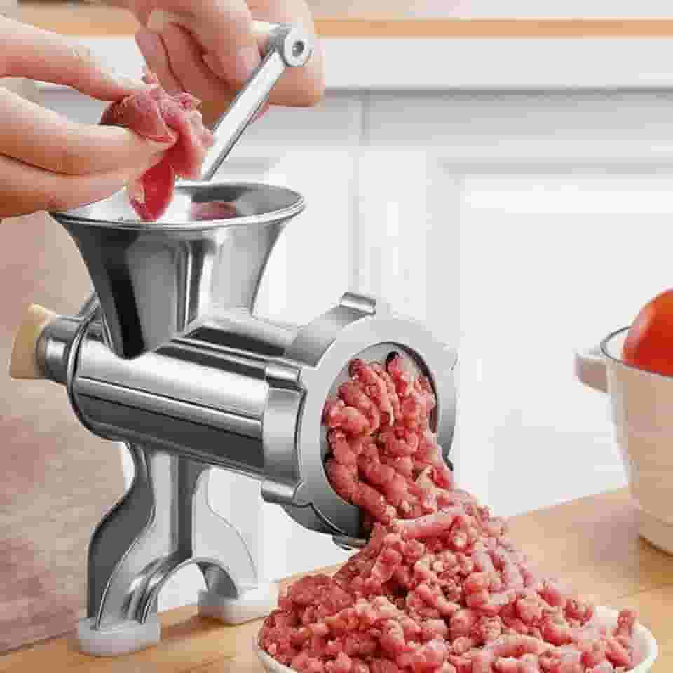 MOEDOR DE CARNE MANUAL Nº10 EM FERRO FUNDIDO – MOEDOR DOMÉSTICO VERSÁTIL PARA CARNES, LEGUMES E EMBUTIDOS COM MANIVELA FÁCIL DE LIMPAR