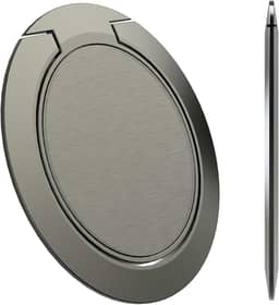 Suporte de anel para celular mais fino do mundo, Attom Tech ultra fino suporte para suporte magnético para carro - compatível com iPhone X 8 7 Plus 6S 6 5s 5 SE, Galaxy S8 S7 S6 Edge, Note 8 5, Preto