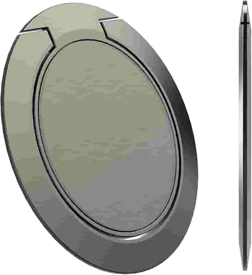 Suporte de anel para celular mais fino do mundo, Attom Tech ultra fino suporte para suporte magnético para carro - compatível com iPhone X 8 7 Plus 6S 6 5s 5 SE, Galaxy S8 S7 S6 Edge, Note 8 5, Preto