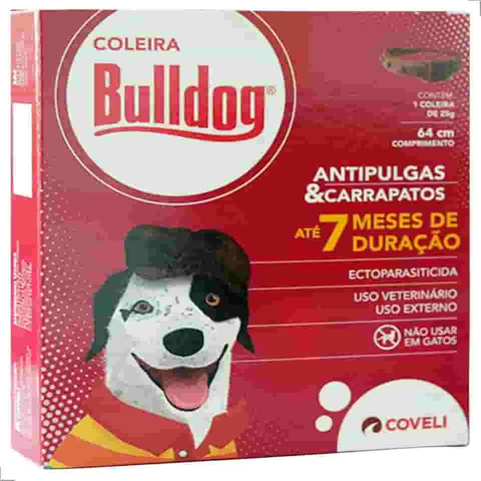 Bulldog Coleira Antipulgas e Carrapatos para Cães, 64 cm, 7 Meses de Duração
