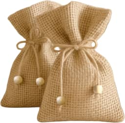 Saquinho de Juta para Festa e Lembrancinha, 12 x 17 cm, 12 Unidades