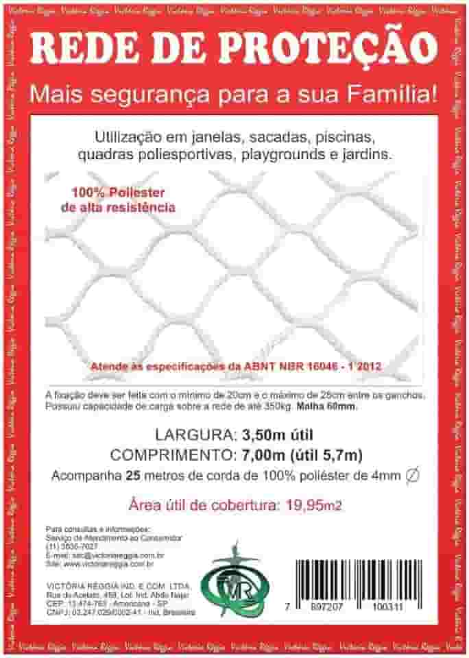 Kit rede/Tela de Proteção Branca - 19,95m2