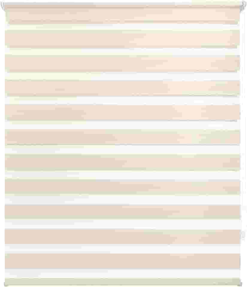 Zebra Persiana Rolo Dupla 120x160cm Bege Linho Evolux