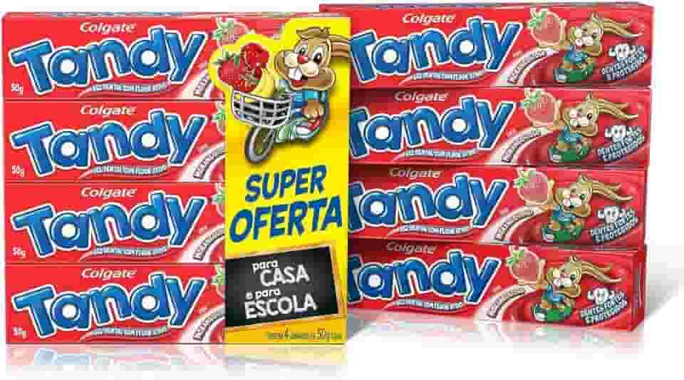 Colgate Creme Dental Infantil Tandy Morangostoso 50g 4 unidades