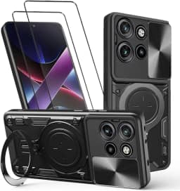 Capa para Edge 60 Neo e Edge 50 Neo Motorola Moto Capinha à prova de choque - com protetor de tela, suporte para anel