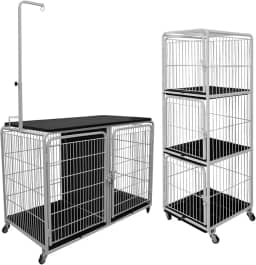 Kit Canil Gaiola 3 Lugares E Canil C/Mesa De Tosa Pet Shop