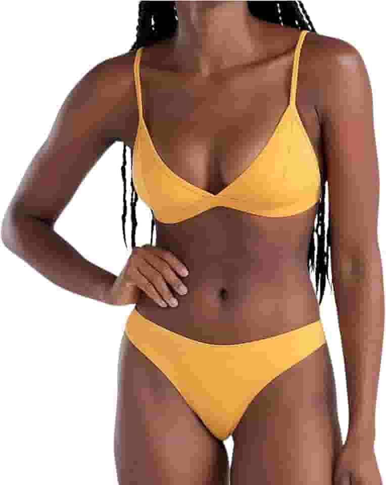 Biquini Fio Dental Top Triângulo Bojo Removível Praia Uv She