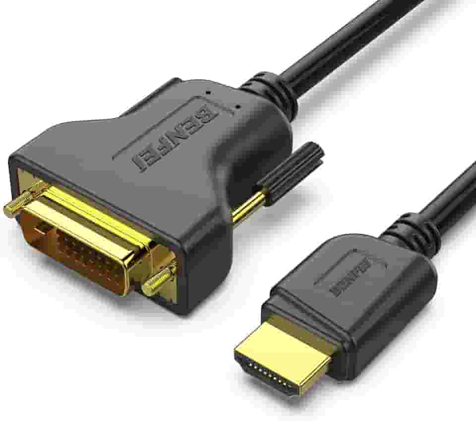 BENFEI Cabo HDMI para DVI 1,8 m bidirecional DVI-D 24+1 macho para HDMI macho adaptador de alta velocidade suporta 1080p Full HD compatível com Raspberry Pi, Roku, Xbox One, PS4 PS3