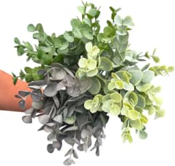 Buquê de Eucalipto Folhagem Artificial Decoração (Verde)