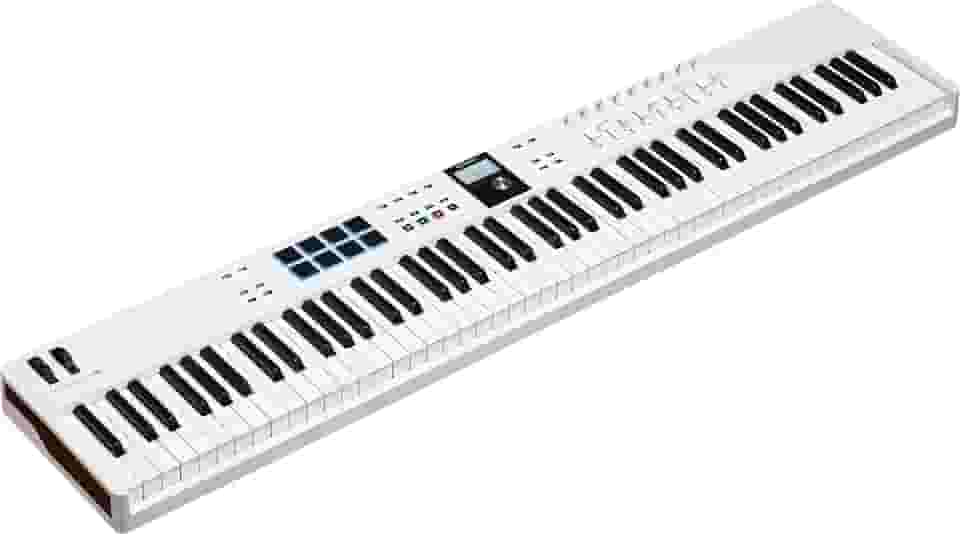 Arturia Teclado controlador MIDI KeyLab Essential 88 mk3 — 88 teclas USB com software analógico Lab V incluído, branco