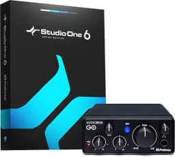 PreSonus AudioBox GO | Interface de áudio USB-C para produção musical com o software de gravação Studio One DAW, tutoriais de música, amostras de som e instrumentos virtuais