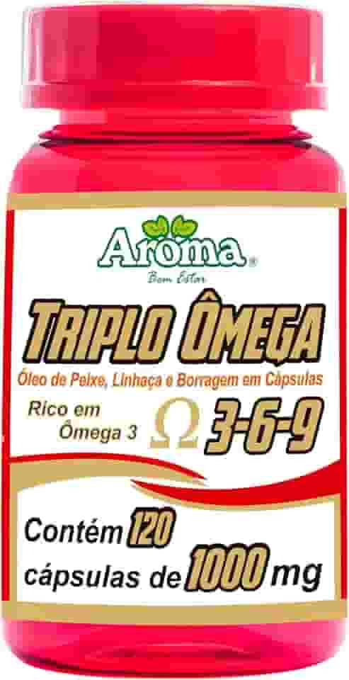 Triplo Ômega 3-6-9 - Suplemento Alimentar com 120 Cápsulas - Fonte de Ácidos Graxos Essenciais