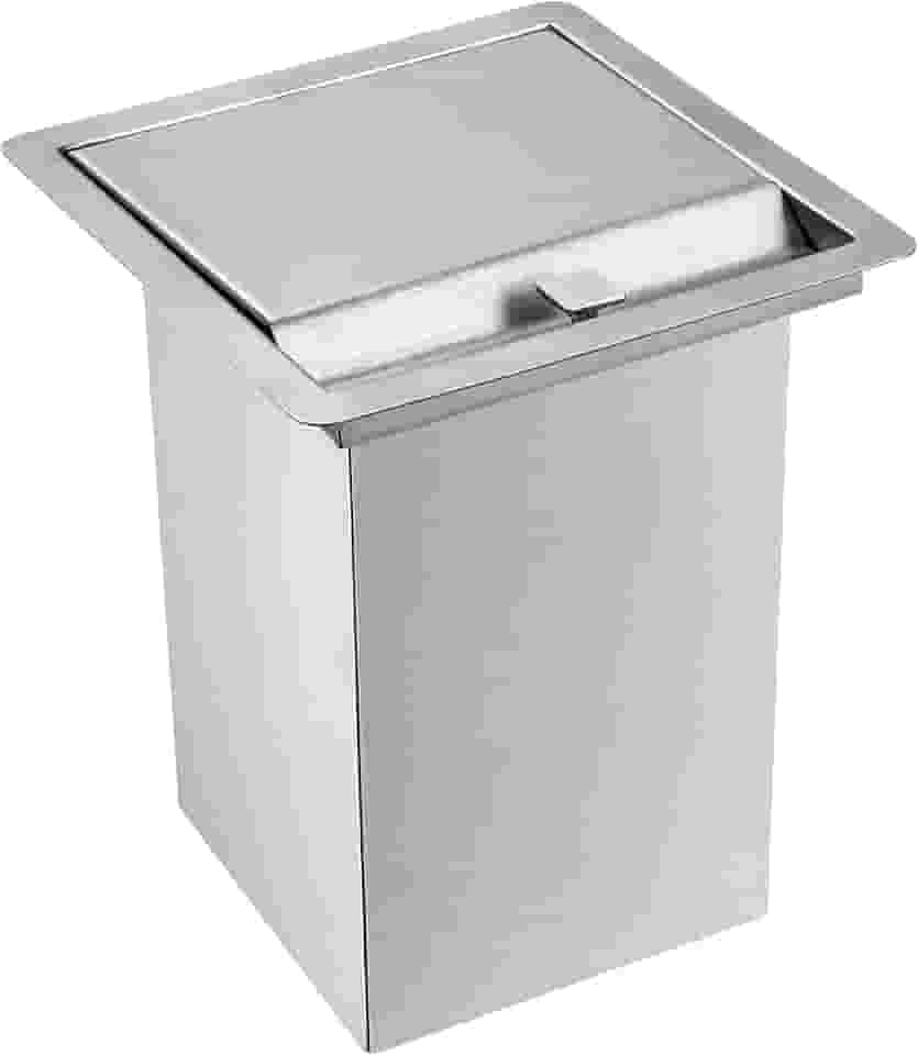 Lixeira Quadrada Embutir 7 L Inox 304 Escovado