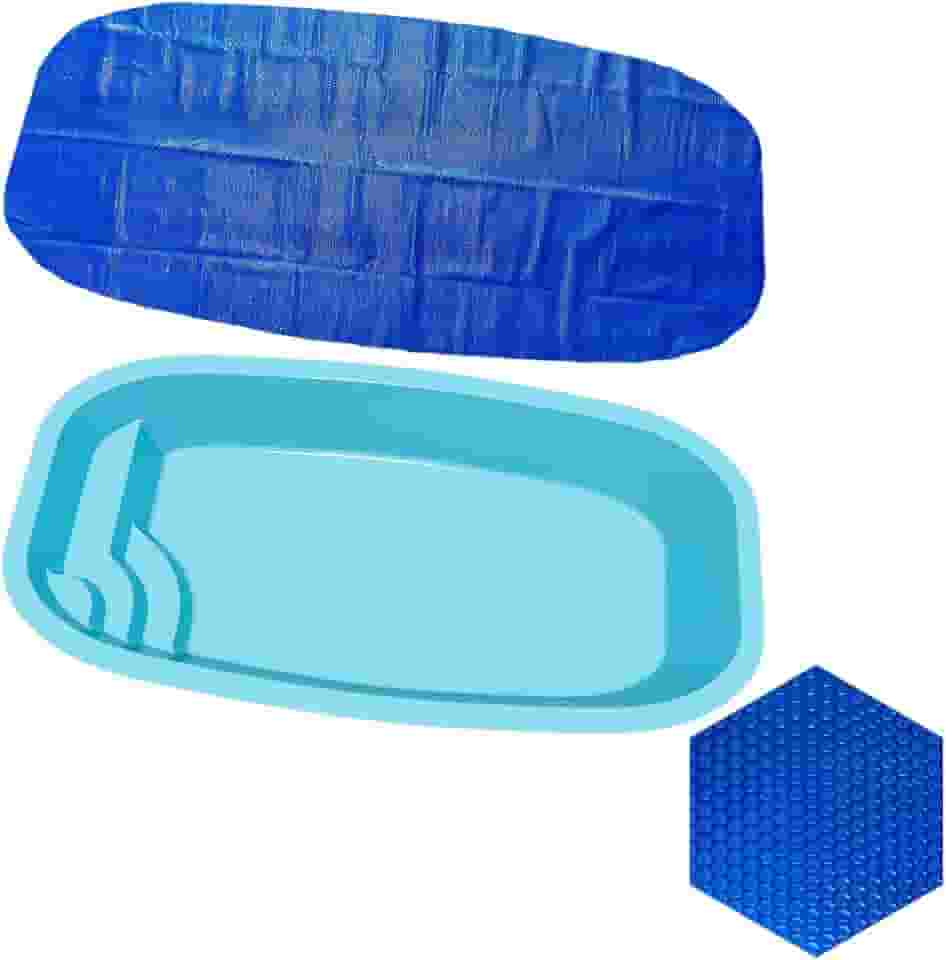 Capa Para Piscina Italiana Splash Igui 3,2 X 2m Manta Lona Térmica 300 Micras Azul