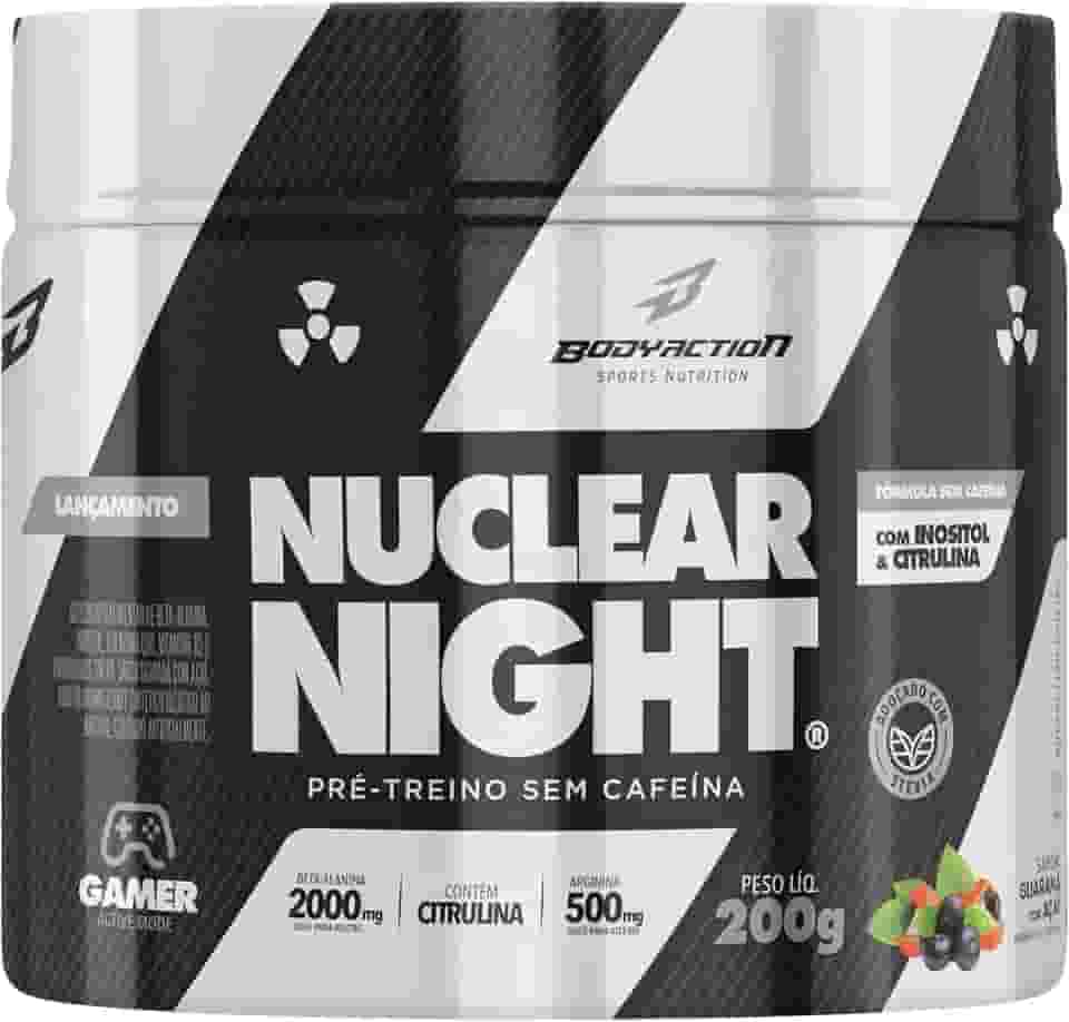 Pré-Treino Sem Cafeína Nuclear Night 200g Bodyaction (Guaraná com açaí)