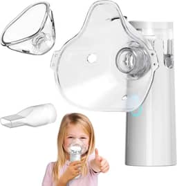 Nebulizador Inalador Ultrassonico Portatil Sem Fio Recarregavel USB Silencioso Compacto Criança Adulto Alivio Respiratorio Rinite Asma Gripes Resfriados Sinusite Premium