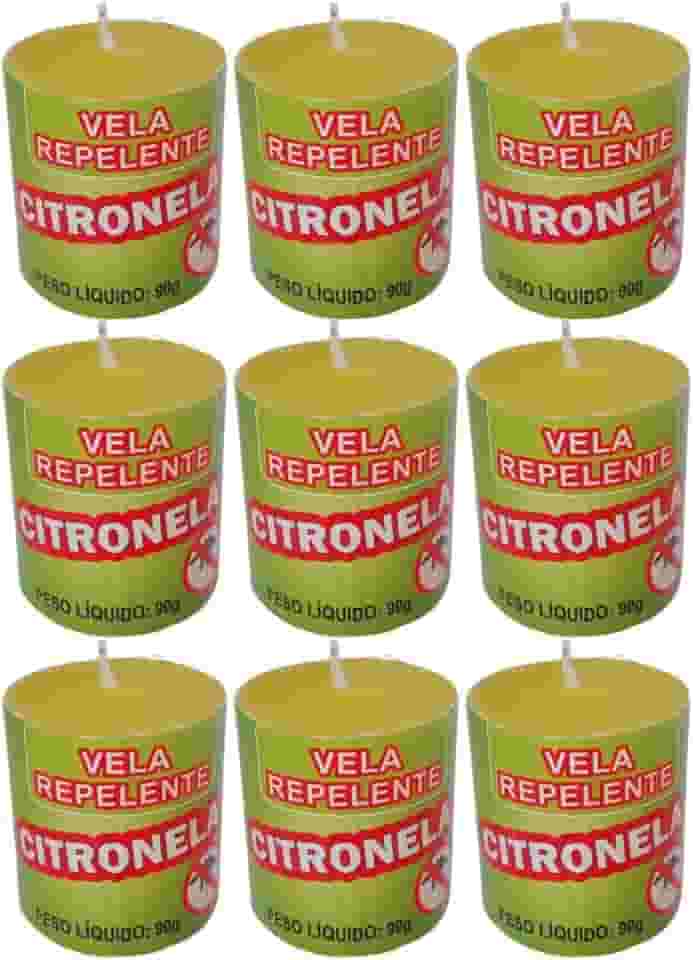 Kit 9 Velas Citronela 90g Cada Master