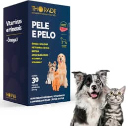 Suplemento Vitamínico para Pele e Pelo, Cães e Gatos, 30 Cápsulas Thorade