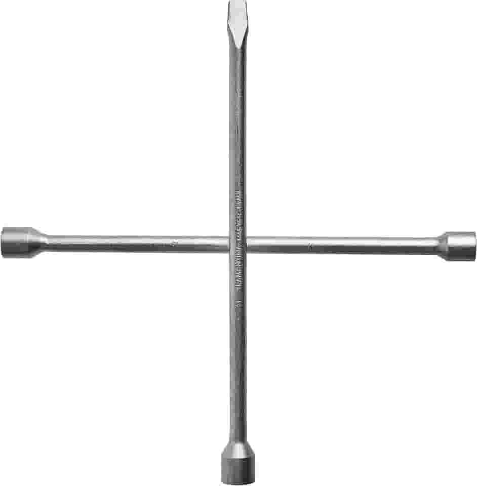 Tramontina 42860001, Chave de Roda Tipo Cruz 17X19X21 Espátula, Corpo Forjado em Aço Especial