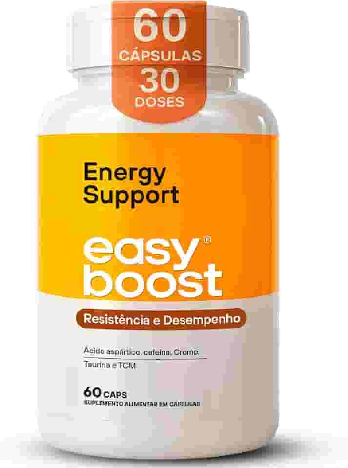 Energy Support Easy Boost, Cafeína Taurina Tcm Cromo 60 Caps