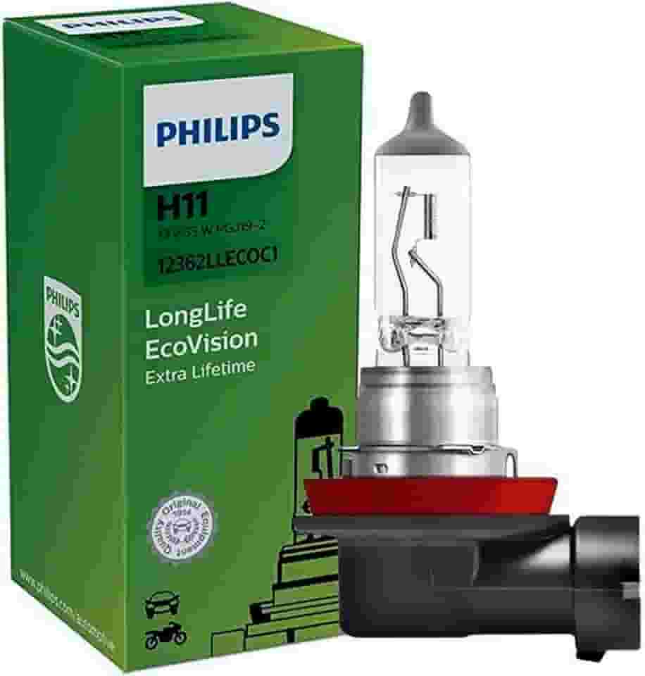Lâmpada Farol H11 12V 55W - Philips 12362LLECOC1