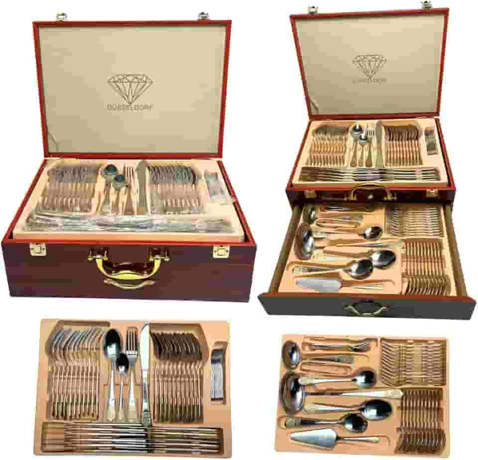 Faqueiro Inox 84 Peças De Luxo Com Maleta