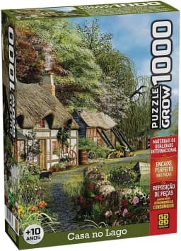 Quebra-cabeça 1000 peças Casa no Lago - Grow