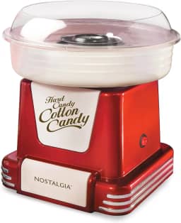 Nostalgia PCM805RETRORED Retro Hard & Sugar Free Cotton Candy Maker, Vermelho