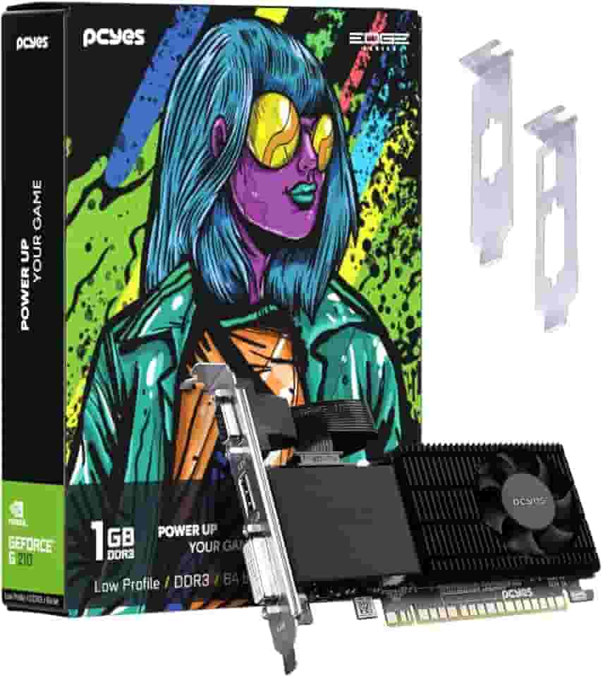 GPU NVIDIA GEFORCE G 210 1GB DDR3 64 BIT PROJETO EDGE LOW PROFILE SINGLE FAN - PPE210DR3SFBR