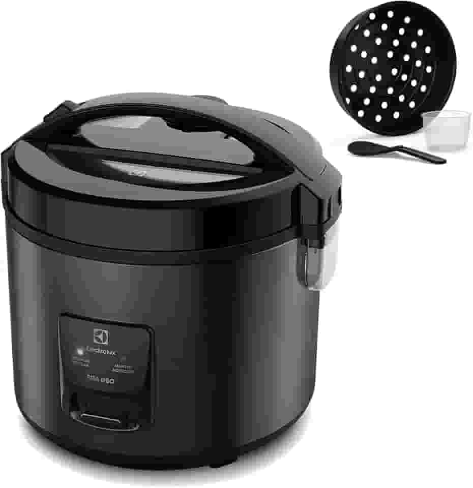 Electrolux Panela Elétrica vapor arroz capacidade 3,5L 10 xícaras 2 em 1 timer panela removivel antiaderente tampa com visor transparente ERC30 inox 127v por Rita Lobo