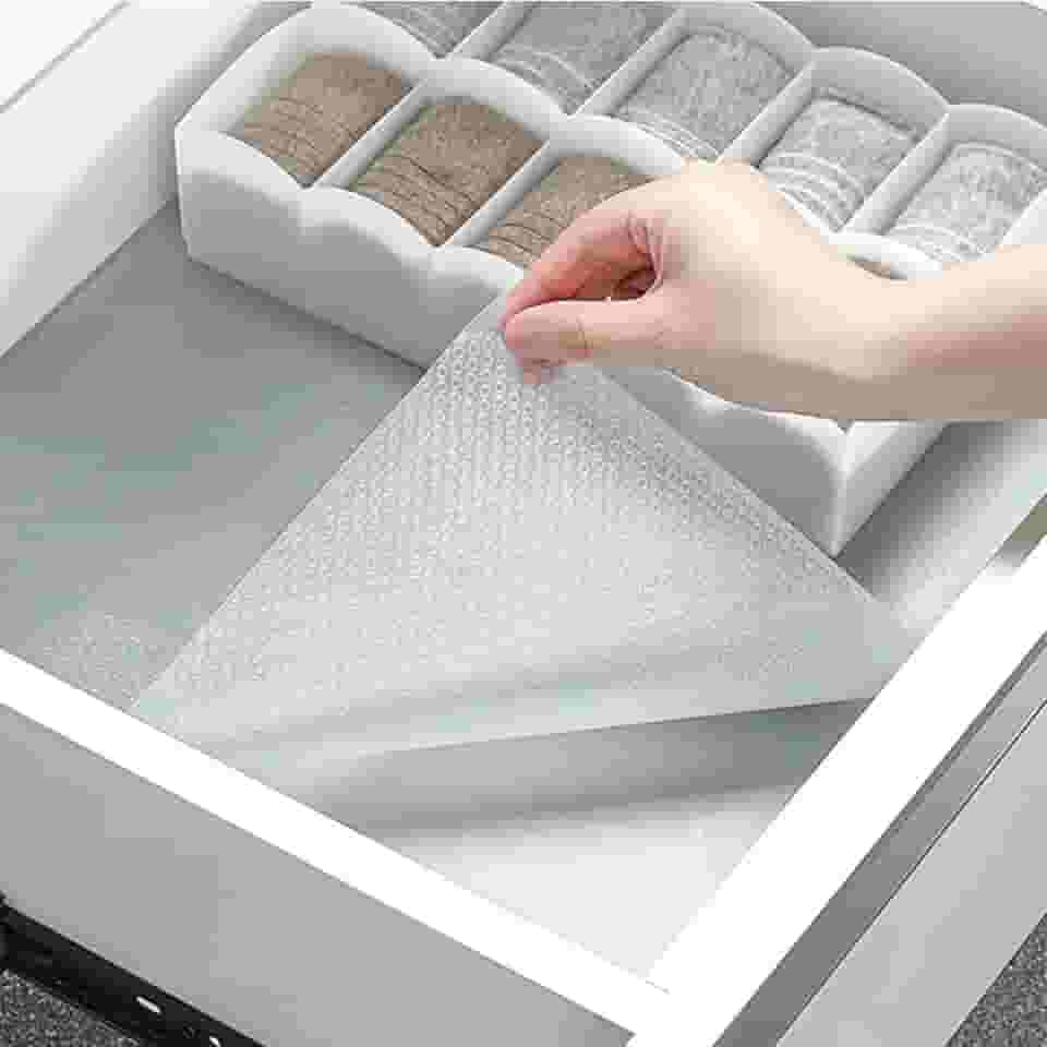 Forro para Armários Transparente, Anti Gordura, Forro para Cozinha, Gavetas e Armários, Impermeável, A Prova de Água, 400cm x 30cm