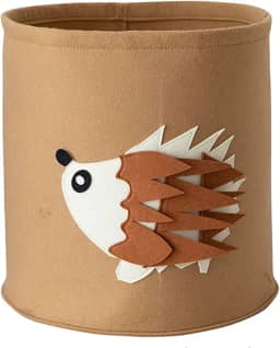 Pacote com 2 cestas de roupa de feltro dobráveis fofas, cesto de roupa suja com alças acolchoadas, cestas de armazenamento independentes para meninos e meninas, saco de lavanderia redondo,