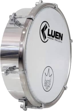 Tamborim 6" Alum - Serie Guetto 6 Afin Tarr Cromada Pele Leitosa