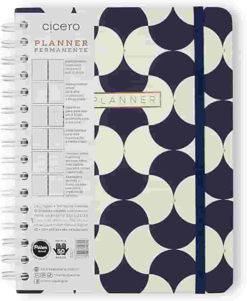 Planner Permanente Wire-o Bossa Nova Semanal Notas A5 Boemia, Cicero