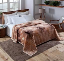 Cobertor Jolitex Casal Dyuri Pelo Alto Nilo Bege