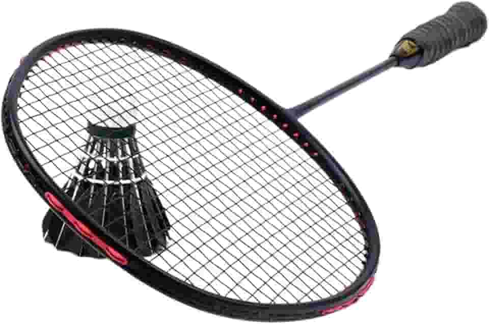 Raquete de badminton única, raquete de badminton profissional ultraleve de fibra de carbono, ofensiva e 6U - 72g/402 (preta)
