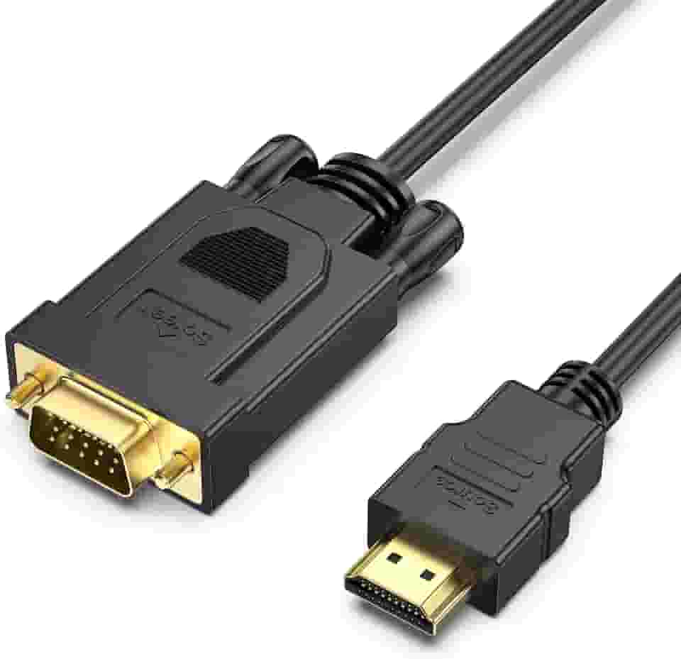 BENFEI Cabo HDMI para VGA de 1,8 m, cabo unidirecional HDMI de computador para monitor VGA (macho para macho), compatível com computador, desktop, laptop, PC, monitor, projetor, HDTV, Roku, Xbox