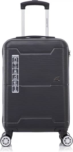 Mala de Bordo 10kg em ABS Rígido Anti Arranhão Padrão ANAC para Mala de Mão com Rodinhas 360 e Cadeado Numérico com Senha Verona (20) (Preto)