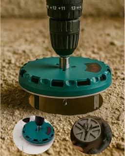 Serra Copo Ajustável Tipo Bailarina para Madeira e Drywall, 45-130mm, com 3 Cortadores e Broca Guia