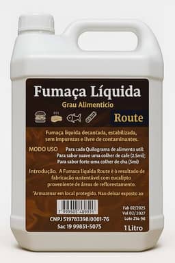 Fumaça Líquida Profissional, Sabor Defumado Natural, Vegano