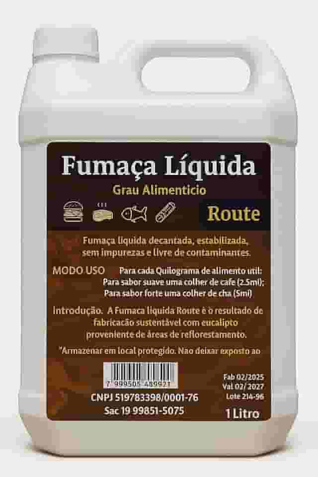 Fumaça Líquida Profissional, Sabor Defumado Natural, Vegano