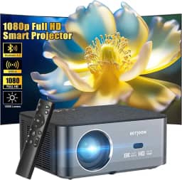 Bettdow Projetor 4k 8k 15000 Lumens Hd 1080p Compatível Completo De Android 9, Smart Projetores Retroprojetor Portatil 600 ANSI WiFi6, Auto Correção Trapezoidal, Foco Eletronico