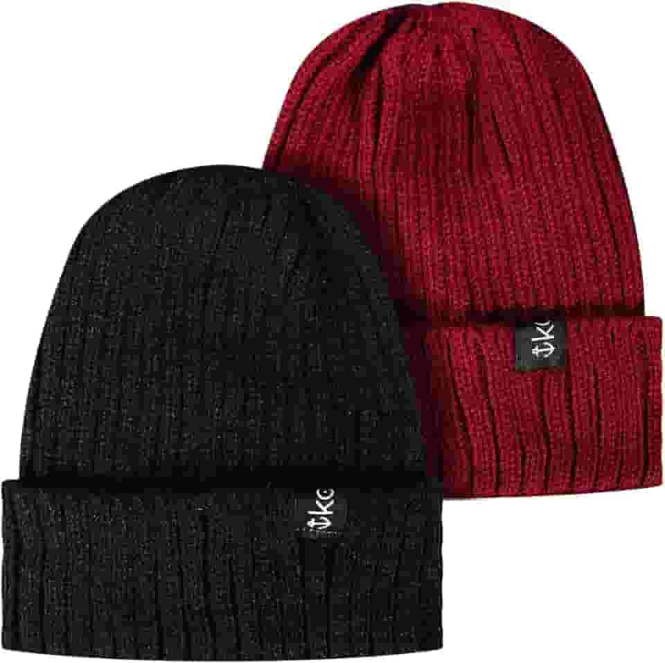Kit 2 Gorros Inverno Touca de Frio Lã Canelada Gelo Neve Vento Orelha Quentinha Proteção Unissex Modelo Americano Estiloso Beanie Sailor Kouk Authentic